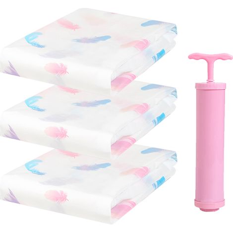 10 bolsas de vacío plegables, con válvula turbo y cremallera, para guardar ropa, edredones y artículos del hogar. (1/5)