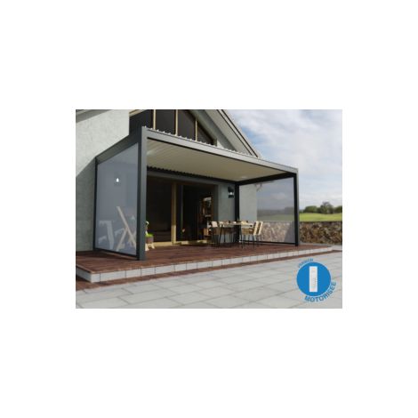 Store Latéral Zippé Motorisé 3m Anthracite Pour Pergola Bioclimatique Adossée O ORIAL Made in France (1/4)