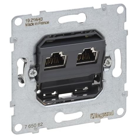 LEGRAND, SEANO 765062 PRISE DE DONNÉES 2 X RJ45 INSERT CATÉGORIE 6A STP BLINDÉ