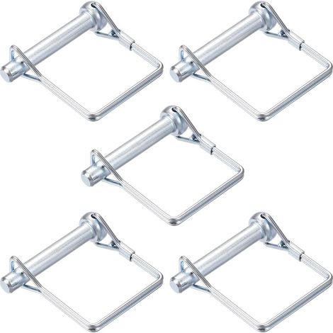 Goupille Verrouillage Arbre 8mm x 50mm Goupille Attelage pour Remorques Agricoles Chariots Pelouse en Carré 5Pcs (1/4)