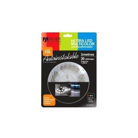 Silver Electronics 240310 Striscia LED RGB 3 metri bianca