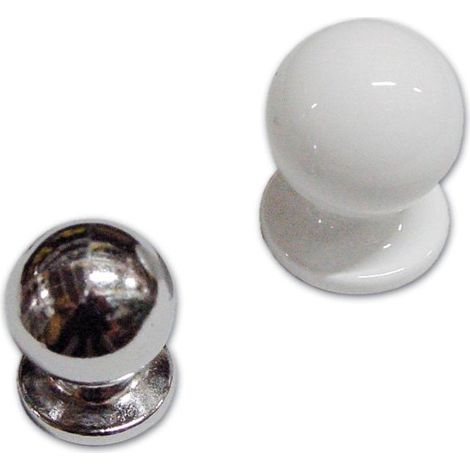 Pomolo per Mobili in Zama Cromo Satinato mis. 20 mm Altezza 25 mm art. 1210 (1/2)