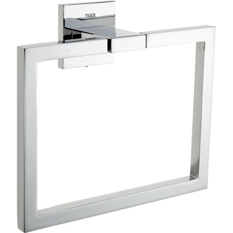Tiger Items Cerchio Portasciugamani, Acciaio Inox, Cromato, 17,5 x 16 x 6 cm (1/4)
