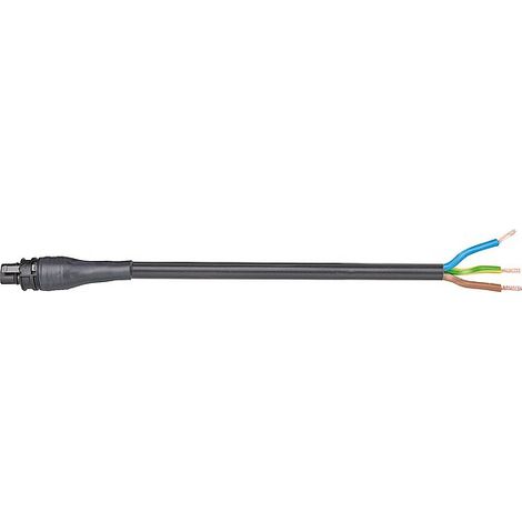 Verbindungsleit. Wieland RST20i3 1,0 m, schwarz, H07RN-F 3G1,5 mm² 3-poliger Stecker - freies Ende