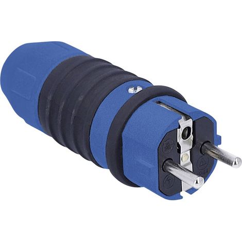 AS Schwabe 62300 Fiche électrique mâle avec terre 230 V noir, bleu IP54