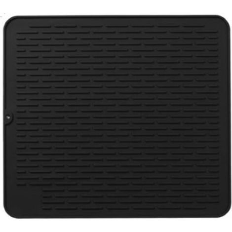Tappetino asciugapiatti in silicone XL (nero) 45 x 40 cm Garanzia a vita