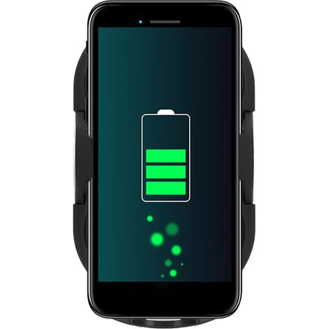 Support de chargeur de voiture sans fil à induction infrarouge, fixation pour grille d'aération et tableau de bord, support de téléphone C8mini Noir (1/5)