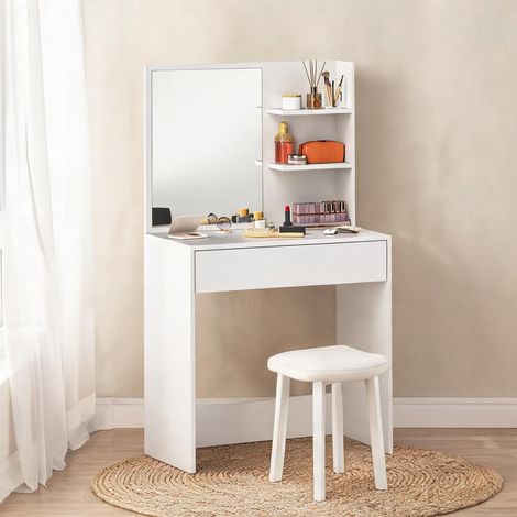 Coiffeuse blanco en melamina de Madera 75 x 40 x 137 cm (1/5)
