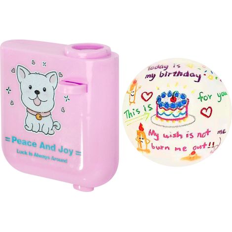 Projecteur Anniversaire Mini Lampe Projection Enfant Portable Lumière Fête Rose pour Maison (1/2)