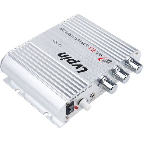 LP-838 LVPIN 2.1 Channel Miniature Amplifier, High-Fidelity Audio Amplifier. LP-838 Audio System - Black LVPIN Unit with European Power Supply. (1/3)