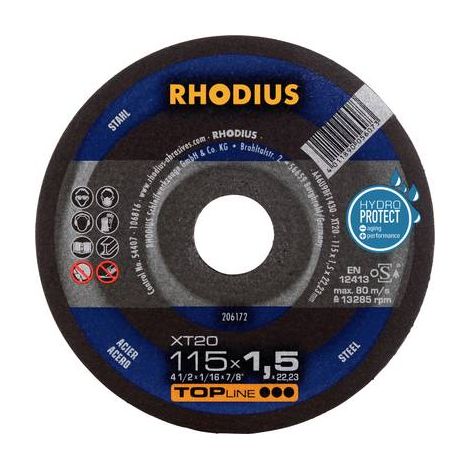 RHODIUS RHODIUS 206172 DISQUE À TRONÇONNER 115 MM 1 PC(S) ACIER