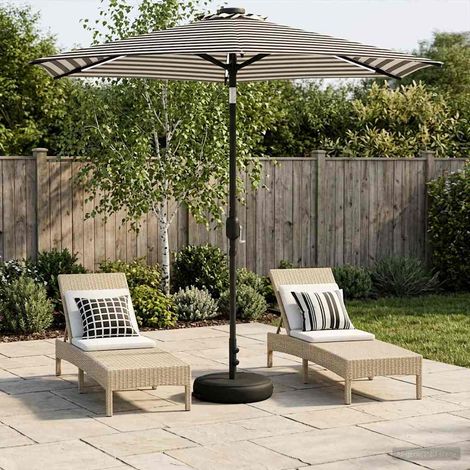 Parasol de jardín con luces LED y base 230 x 230 cm Poliéster