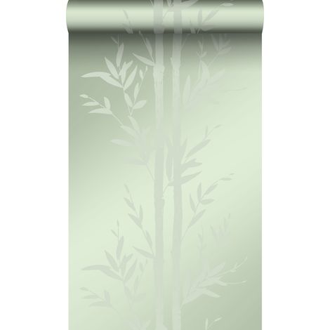 papier peint bambou vert olive grisé - Origin Wallcoverings (1/5)