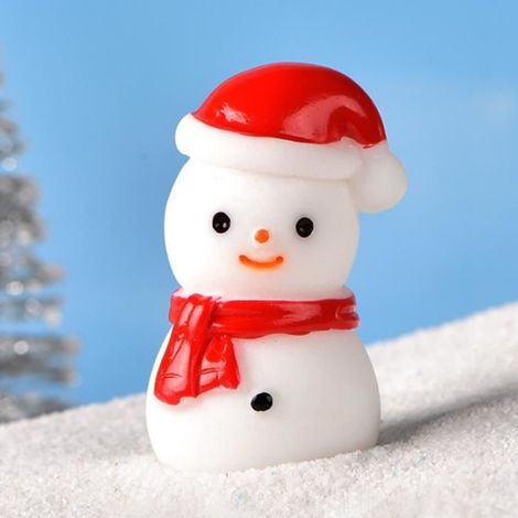 Figurine De Noel - Résine Festive Miniature Décorative Pour Arbre Bureau Étagère - Style 4 - 1 Pièce (1/3)