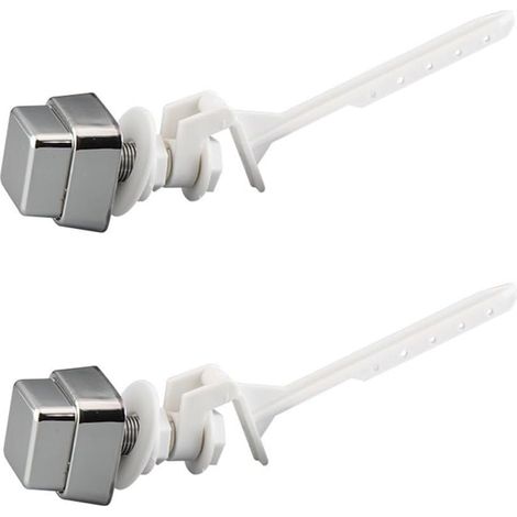 Lot de 2 poignées de chasse d'eau avec bouton poussoir pour accessoires de remplacement (1/4)