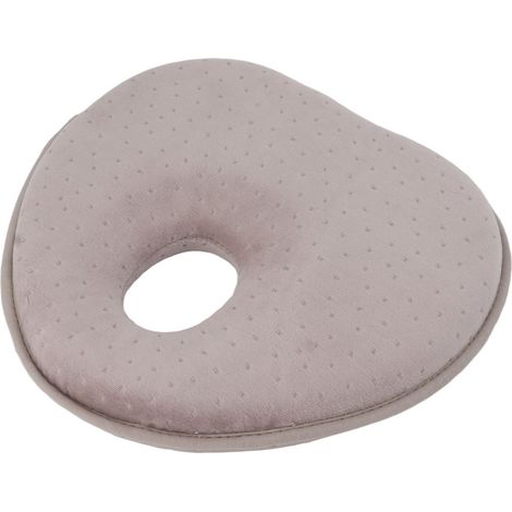 Oreiller bébé anti-aplatissement tête, mousse à mémoire lente, coton pur doux, gris, pour nouveau-né, maison, chambre, voyage. (1/5)