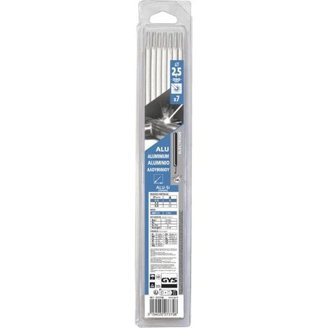 7 électrodes en alu GYS 073708 Ø2,5 - BLISTER