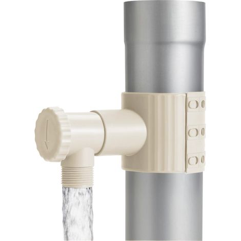 Récupérateur d'eau de pluie sable – Robinet 1" (26/34) – Pour descente 75 à 100 mm – Installation rapide sans démontage – Achat Utile (1/6)