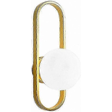 Applique murale globe doré, compatible avec un éclairage d'ambiance de chambre, ampoule non incluse. (1/5)