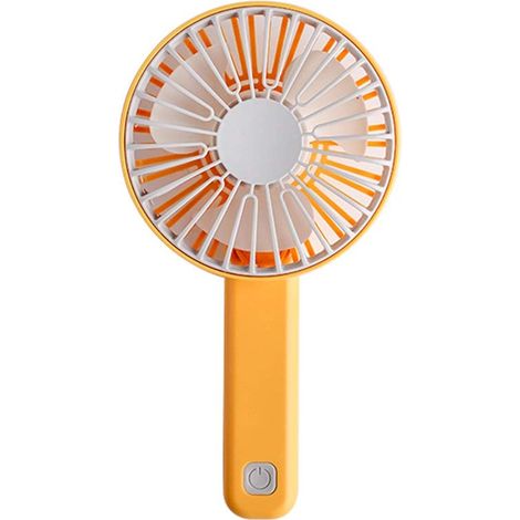 Mini ventilateur portable rechargeable par USB - Jaune, convient à une utilisation intérieure et extérieure (1/5)