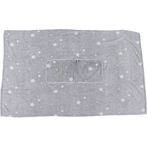 Couverture pour enfants phosphorescente douce et résistante en fibres de polyester, multifonction, sans décoloration ni rétrécissement, motif mignon, taille unique. (1/5)