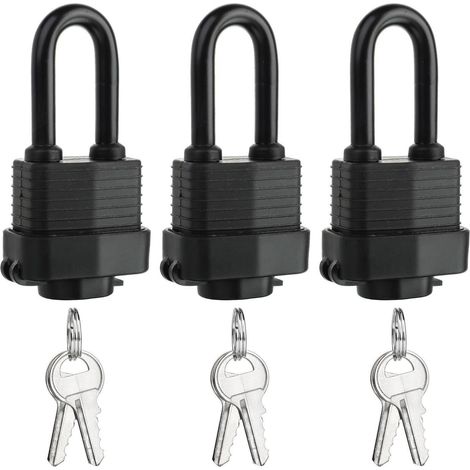 Ensemble de cadenas 3 pièces, étanche, fermeture à clé identique, pour extérieur