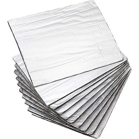 Lot de 10 tapis insonorisants pour capot, isolants thermiques et protection acoustique pour automobile. (1/3)