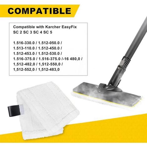 8PCS Bonnettes Microfibre pour SC5 SC3 Easy Fix Kärcher, Lingette Remplacement pour Karcher Vapeur (1/4)