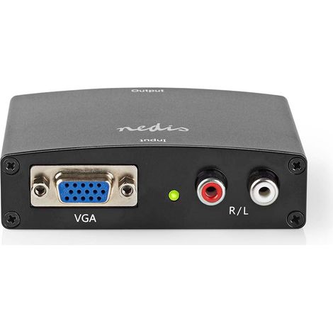Convertitore hdmi vga femmina 2x rca femmina uscita hdmi unidirezionale 1080p 165 gbps alluminio antracite
