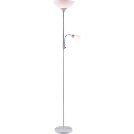 Lampada da terra detorino 1xe27 + 1xe14 a.179xd.25cm bianco