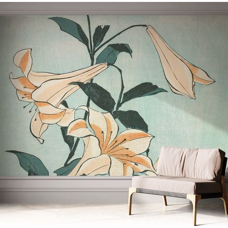 Tapete Selbstklebend - Fototapete mit Motiv - Wandtapete modern - Wandgestaltung Zarte Lilien 312x219 cm (1/5)