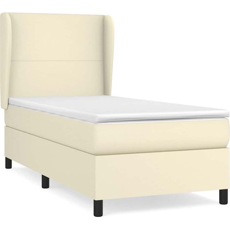 Maison Exclusive - Boxspringbett mit Matratze Creme 90x190 cm Kun (1/5)