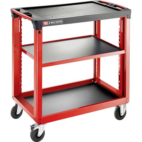 [NEUWERTIG] B-Ware Facom ROLL.UC3SM4 Beistelltisch 3 Ebenen 250 kg Tragkraft Rot Schwarz (1/2)