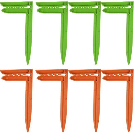 Lot 8 pinces pour serviette de plage – vert + orange – fixe couverture / pique‑nique – camping / voyage (1/5)
