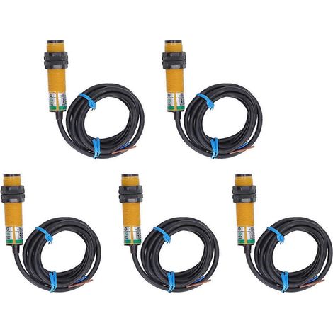 5 Stück Infrarot-Lichtschranken, optoelektronischer Schalter, diffuser Reflexionstyp, 10–36 V DC