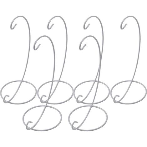 (Lot de 6) Présentoir à ornements, support suspendu en fer blanc pour globe en verre. (1/5)