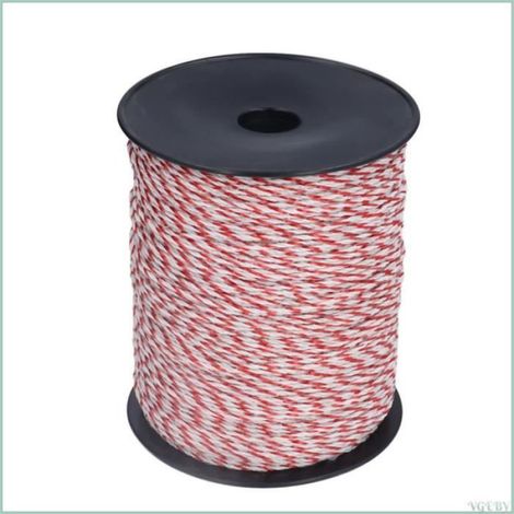 Fil d'alimentation pour clôture électrique, ligne électronique pour animaux d'élevage, longueur 500 mètres, accessoire de clôture pour animaux (1/4)