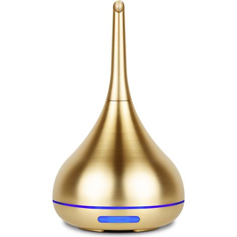 Diffuseur Huiles Essentielles 100ml, Diffuseur Ultrasonique D'huile Essentielle Design Élégant, USB, Auto-Off, Brouillard 6h, Diffuseur Aromatherapie, Plastique Aspect Or