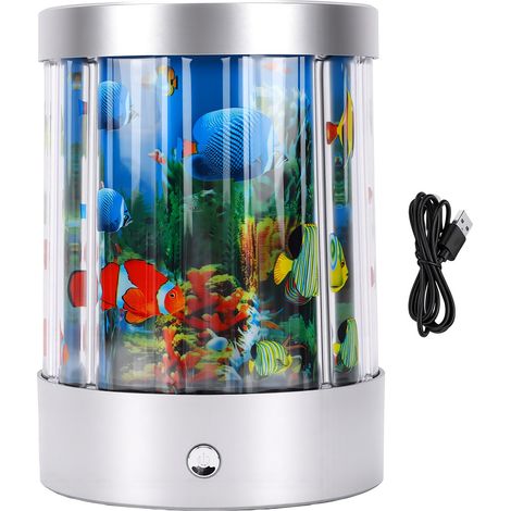 LED océan veilleuse accrocheur cylindrique polyvalent artificiel lampe d'aquarium pour salon chambre gros poisson (1/5)