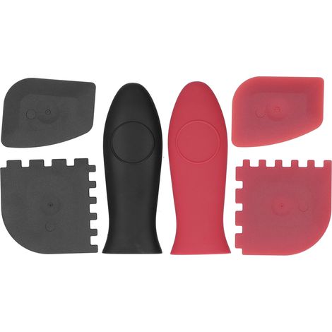 Lot de 6 manchons de poignée de casserole en silicone, protection anti-brûlure, accessoires de cuisine anti-chaleur (1/5)