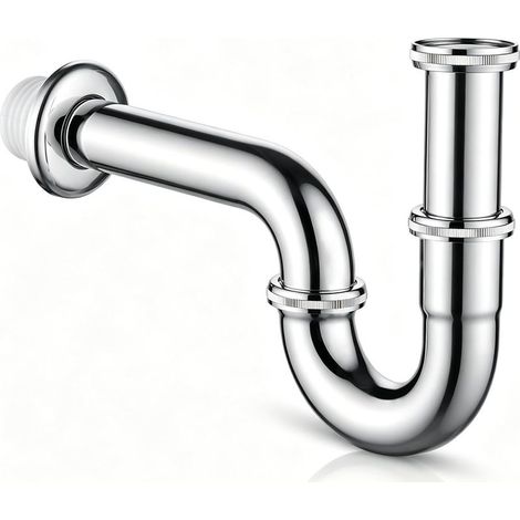Siphon Lavabo Réglable Siphon Inox Chromé Anti Odeur et Anti Fuite,1"1/4 x 32 mm,Pour Lavabo ou Lave Mains,Acier Inox 304 Facile à Installer (1/5)