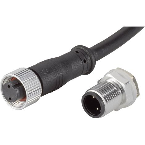 TRU COMPONENTS 1229336 Connecteur circulaire confectionné femelle, droit, embase mâle Nombre total de pôles: 2 1 pc(s) (1/5)