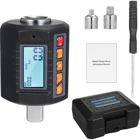 ENC-340 Digitalanzeige-Drehmomentmesser, Drehmomentschlüssel-Tester, 1/2"-Antrieb & inklusive Adapter für 3/8"-Antrieb