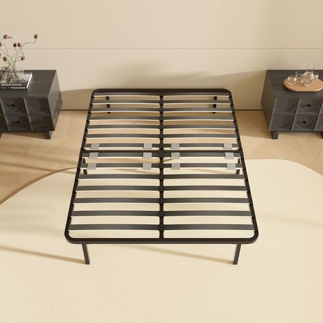 STANEW Rete 140x190 cm, Altezza 35cm, Ortopedica con 7 Piedi,Letto Ferro Battuto con Rete a Doghe francese regolatori di rigidità con Doppie doghe centrali 140 x 190 cm