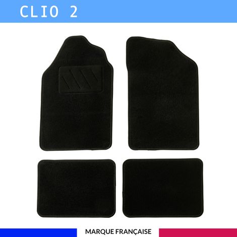 Tapis de voiture - Sur Mesure pour CLIO 2 (1998 - 2001) - 4 pièces - Tapis de sol antidérapant pour automobile (1/4)