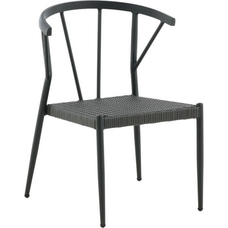 Stina Gartenstuhl stapelbar schwarz.