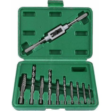 Extracteur de vis cassées Kit d'extracteurs de vis 11 pcs Ensemble d'extracteurs de vis endommagés pour retirer les boulons de vis cassés ou endommagés (1/4)