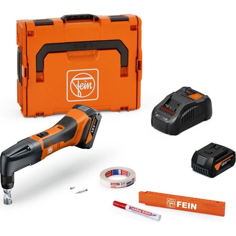 Fein Akku-Knabber hasta 1,6 mm ABLK 18 1.6 E AS Set / 2x 5,0 Ah Akku + Ladegerät - 71321164000