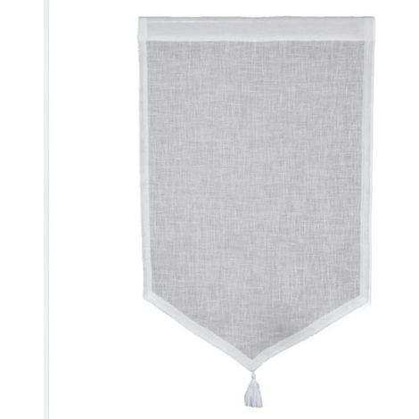 Homemaison – Paire de voilages 100% lin naturel 45x70 cm – Finition ourlet passe tringle – Lavables en machine à 30° – Vendu par 2