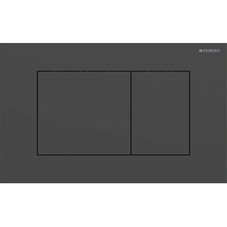 Placca Geberit Sigma40 Square Inox Nero Opaco Doppio Tasto 115.629.14.1 Inox nero opaco